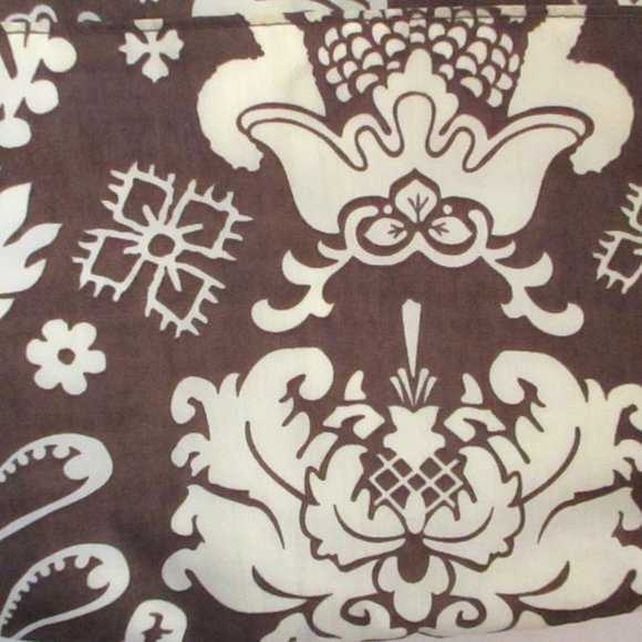 Baggallini Crossbody Bag Travel Organizer Purse Triple Zip, Brown Cream Print - Picture 11 of 16